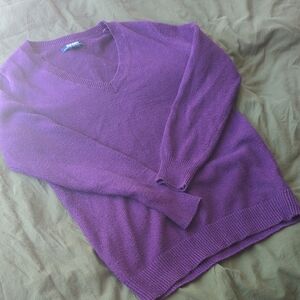 Old Navy Purple V-Neck Sweater